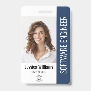 Aangepaste naam van personeel logo barcode foto ID Badge