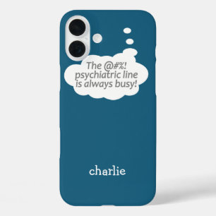 Aangepaste naam van psychiatrische lijn en telefoo iPhone 16 plus hoesje