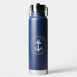 Aangepaste naam van scheepsankerboot waterfles
