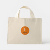 Aangepaste naam van Twilight-monogram Mini Tote Bag (Achterkant)