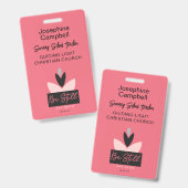 Aangepaste naam van vrijwilligersactiviteit voor p badge (Voor- en achterkant)