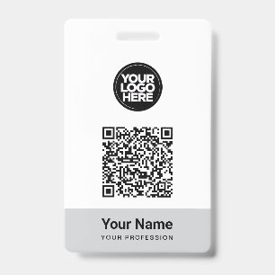 Aangepaste naam van werknemer Bedrijfslogo QR-code Badge