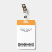 Aangepaste naam van werknemer Zakelijk logo QR-cod Badge (Achterkant met clip)