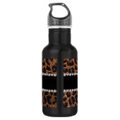 Aangepaste naam verbrand goudglittersplaat waterfles (Achterkant)