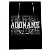 Aangepaste naam Verdwijnend Volleybal Logo Teamspe Medium Cadeauzakje (Achterkant)
