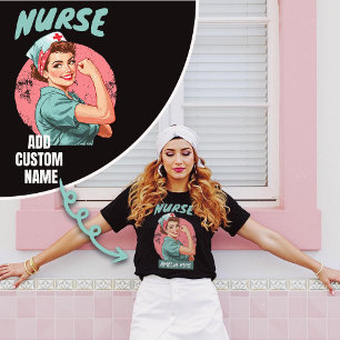Aangepaste Naam Verpleegkundige Waardering Retro G T-shirt
