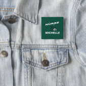Aangepaste naam verpleegster vierkante button 5,1 cm (In situ)