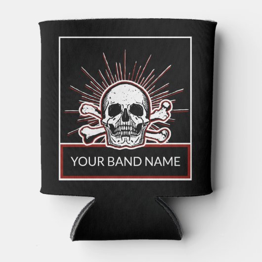 Aangepaste naam Verzogen Botten Rol Punk Blikjeskoeler (Voorkant)