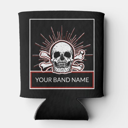 Aangepaste naam Verzogen Botten Rol Punk Blikjeskoeler (Achterkant)