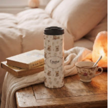 Aangepaste naam Vintage Cozy Cottagecore Teddybeer
