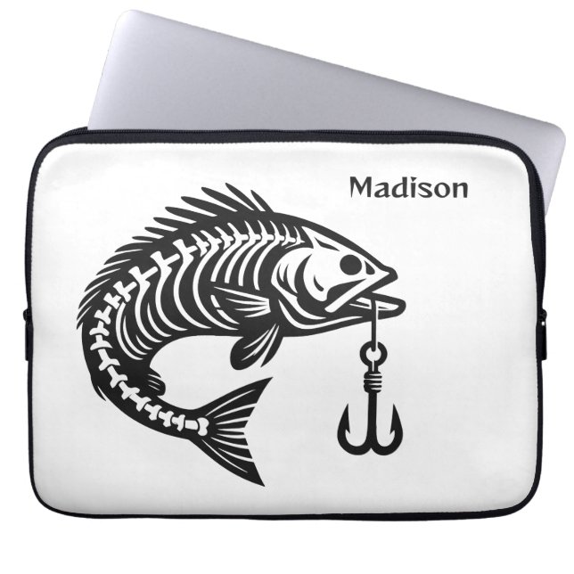 Aangepaste naam Vis Laptop Sleeve (Voorkant)