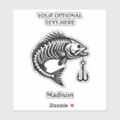 Aangepaste naam Vis Sticker (Vel)