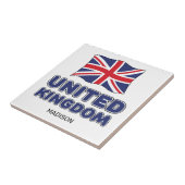 Aangepaste naam Vlag van het Verenigd Koninkrijk Tegeltje (Zijkant)