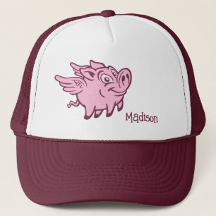 Aangepaste naam Vliegend varken Trucker Pet