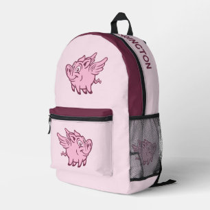 Aangepaste naam Vliegende varkens Bedrukte Rugzak