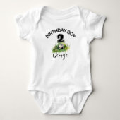 Aangepaste naam Voetbal Boys Cute Romper (Voorkant)