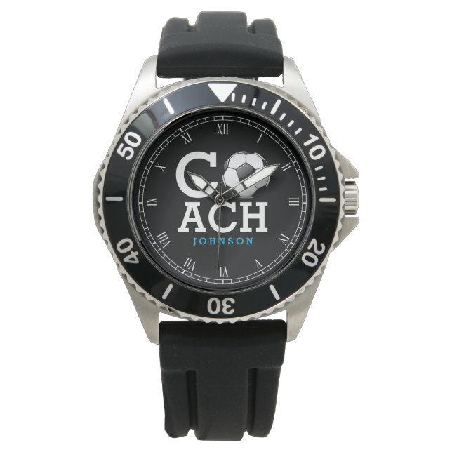 Aangepaste naam Voetbal coach Horloge (Voorkant)