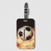 Aangepaste naam Voetbal Goal Bagagelabel (Voorkant (verticaal))