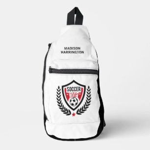 Aangepaste naam Voetbal Logo Sling Bag