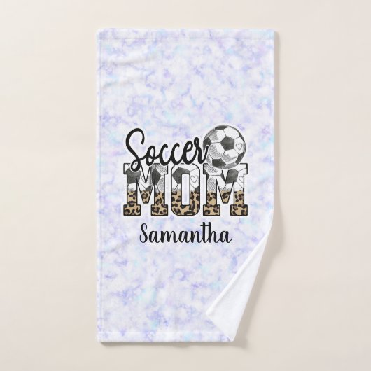 Aangepaste naam Voetbal Mam | MOEDERDAG Bad Handdoek (Handdoek)