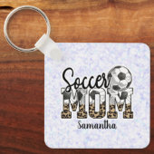 Aangepaste naam Voetbal Mam | MOEDERDAG Sleutelhanger (Voorkant)