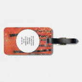 Aangepaste naam vogel bos landschap bagagelabel (Achterkant horizontaal)