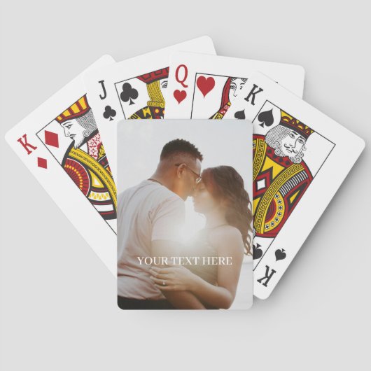 Aangepaste naam volledige verticale foto scripttek pokerkaarten (Achterkant)