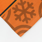 Aangepaste naam volleybal zwart sinaasappel sneeuw fleece deken (Hoek)