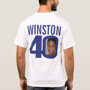 Aangepaste naam voor 40e verjaardag en blauw van d t-shirt