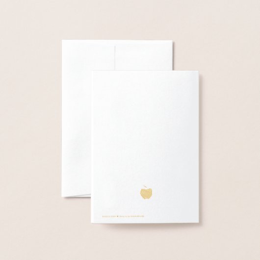 Aangepaste naam voor appelen folie kaarten (Met envelop)