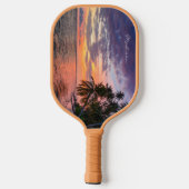 Aangepaste naam voor Beach Sunset Pickleball Paddle (Achterkant)