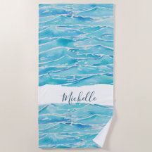 Aangepaste naam voor Beach Waves Waterverf Novelty