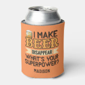 Aangepaste naam voor Beer Superpower Blikjeskoeler (Blikje Voorkant)