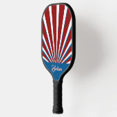 Aangepaste naam voor Bright Bold Red White Blue Pickleball Paddle (Links)