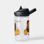Aangepaste naam voor Chicken-illustratie Waterfles (Links)