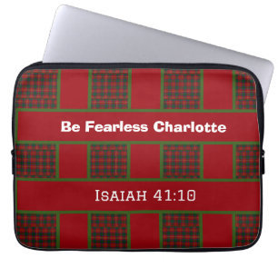 Aangepaste naam voor christelijke tiener-aanmoedig laptop sleeve