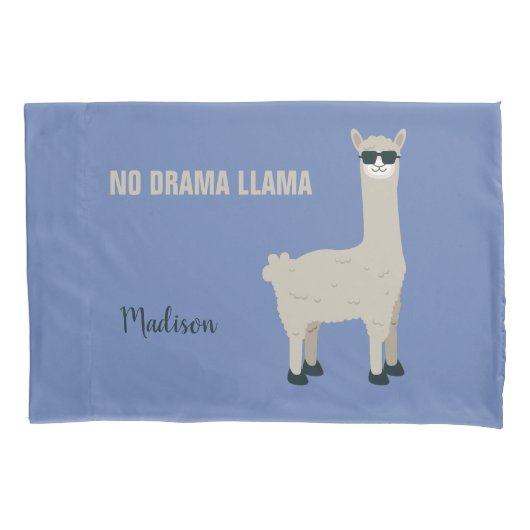 Aangepaste naam voor Cool Llama en kleurkussens Kussensloop (Voorkant)