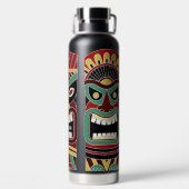 Aangepaste naam voor Cool Tiki Totems Waterfles (Achterkant)