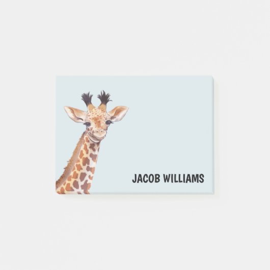 Aangepaste naam voor Cute Baby Giraffe Post-it® Notes (Voorkant)