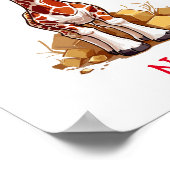 Aangepaste naam voor Cute Baby Giraffe Poster (Hoek)