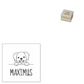Aangepaste naam voor Cute Labrador Retriever Rubberstempel (Gestempeld)