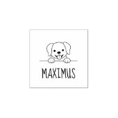 Aangepaste naam voor Cute Labrador Retriever Rubberstempel (Afrduk)