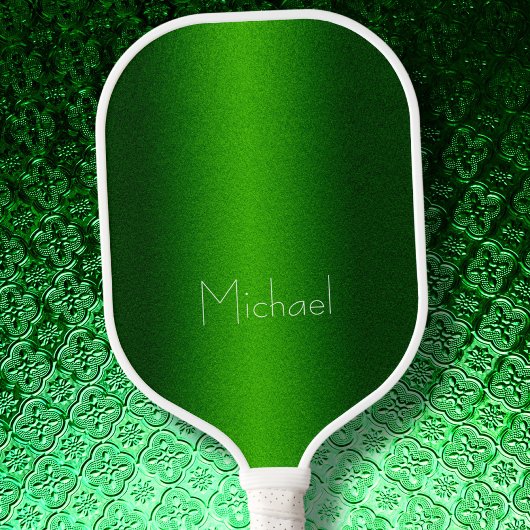 Aangepaste naam voor groene minimalistische modern pickleball paddle