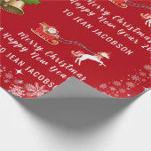 Aangepaste naam voor het gebruik van de Ster Santa Cadeaupapier (Hoek)