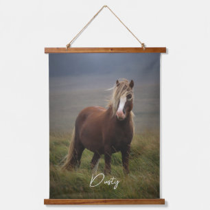 Aangepaste naam voor je foto van paard Wall Decor  Hangend Wandkleed