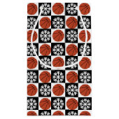 Aangepaste naam voor kerstbalspeler klein cadeauzakje (Achterkant)