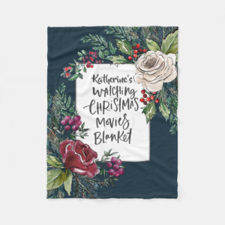 Aangepaste naam voor kerstfilms bekijken fleece deken