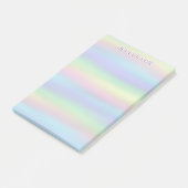 Aangepaste naam voor kleurrijke waterverf pastelgr post-it® notes (Schuin)