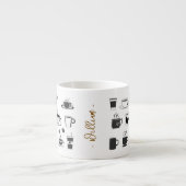 Aangepaste naam voor koffieliefhebber, kleine espr espresso kop (Voorkant)