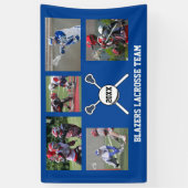Aangepaste naam voor Lacrosse Photo Collage Team P Spandoek (Verticaal)